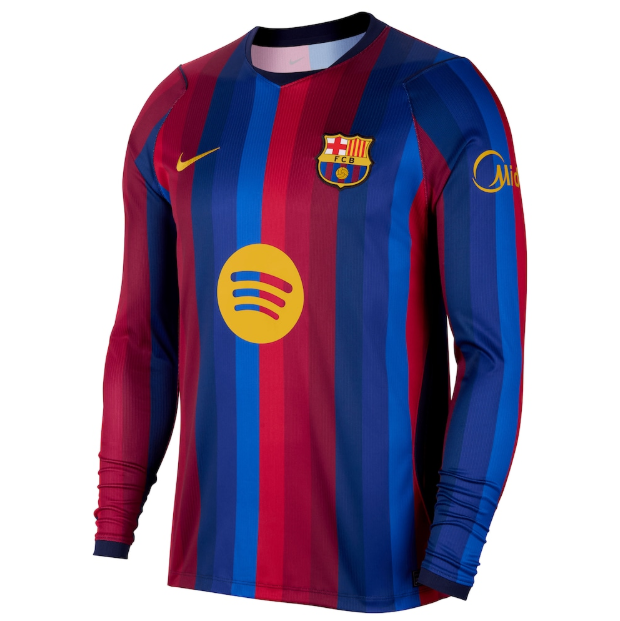 Barcelona 2026/27 Home Long Sleeve Shirt Soccer Jersey