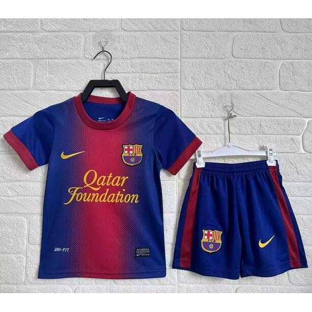 Barcelona 2012/13 Home Kids Retro Soccer Kits Children Shirt + Shorts