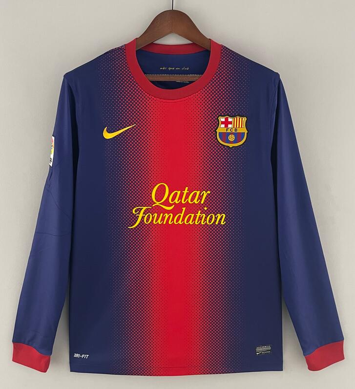 Barcelona 2012/13 Home Retro Long Sleeved Shirt Soccer Jersey