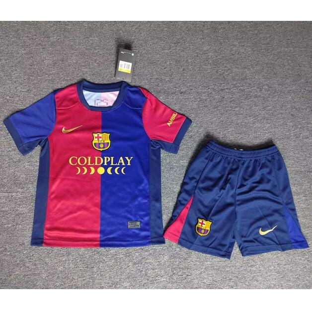 Barcelona 2024/25 Home Special Kids Soccer Kits Children Shirt + Shorts
