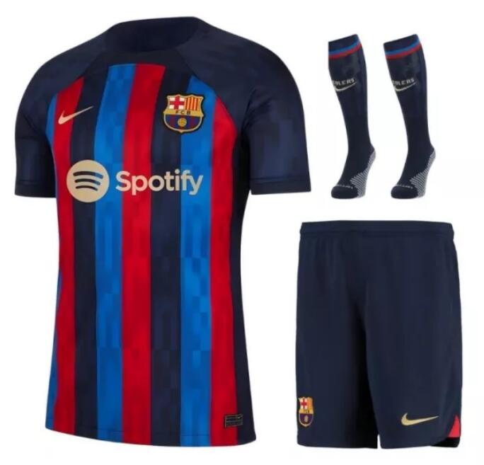 Barcelona 2022/23 Home Soccer Team Whole Kit