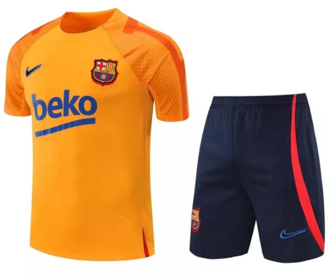 Barcelona 2022/23 Orange Training Uniforms (Shirt+Shorts)