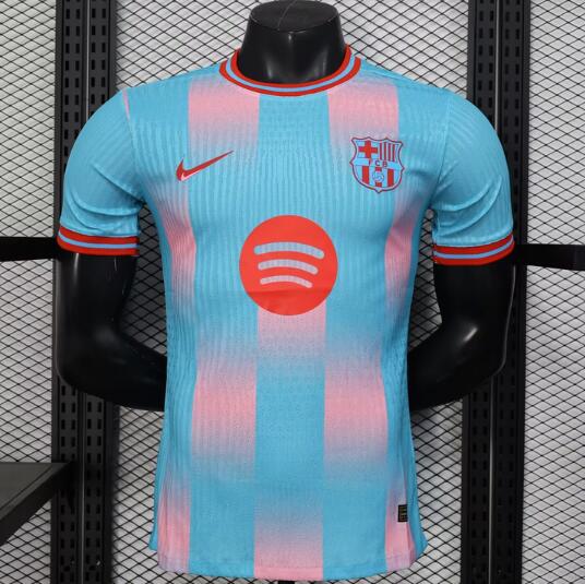 Barcelona 2025/26 Special Blue Pink Match Version Shirt Soccer Jersey
