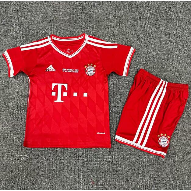 Bayern Munich 2013/14 Home Kids Retro Soccer Kits Children Shirt + Shorts