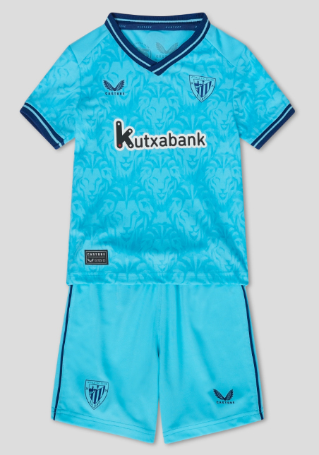 Athletic Bilbao 2023/24 Away Kids Soccer Jersey Kit Children Shirt and Shorts
