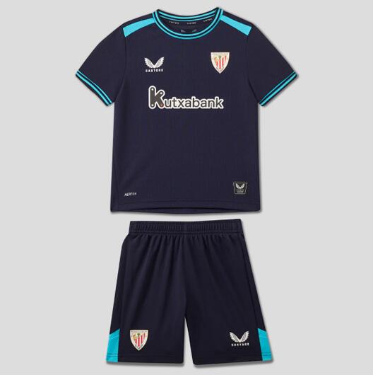Athletic Bilbao 2025/26 Away Kids Soccer Kit Children Shirt and Shorts