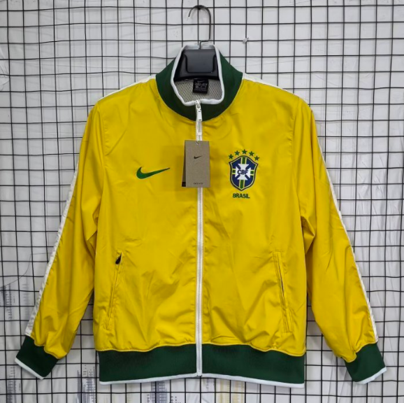 Brazil 2025/26 Yellow Windbreaker Jacket