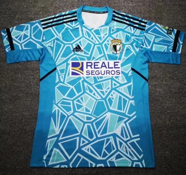 Burgos 2022/23 Goalkeeper Blue Shirt Soccer Jersey