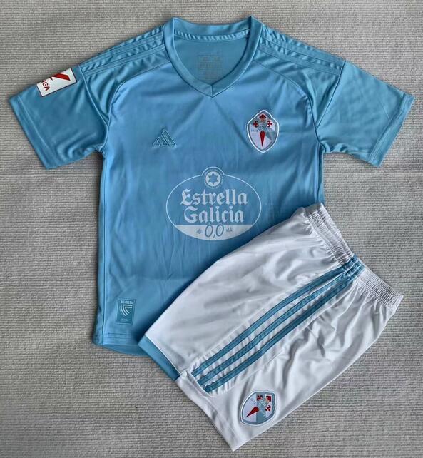Celta de Vigo 2023/24 Home Kids Soccer Jersey Kit Children Shirt and Shorts