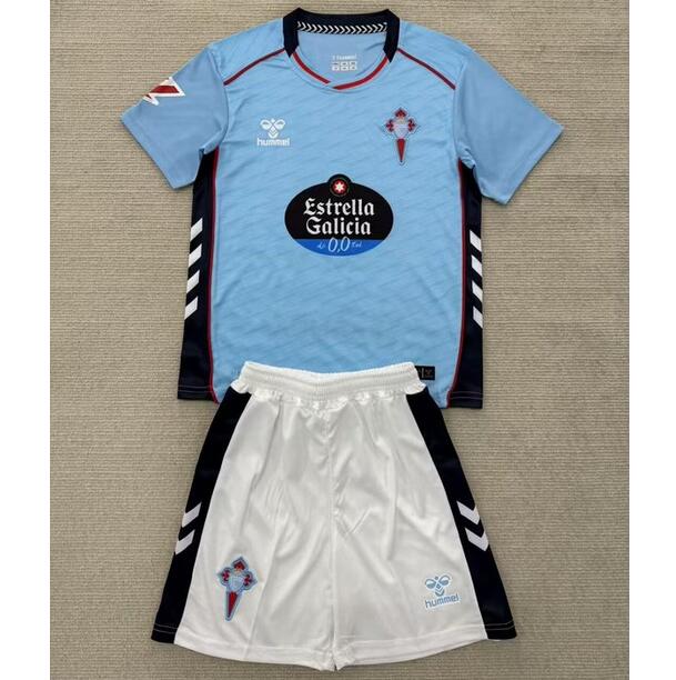 Celta de Vigo 2025/26 Home Kids Soccer Kit Children Shirt and Shorts