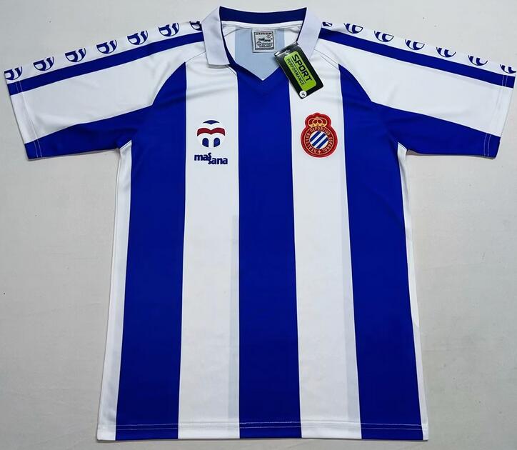 RCD Espanyol 1984/89 Home Retro Shirt Soccer Jersey