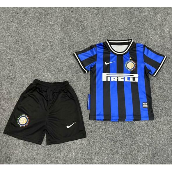 Inter Milan 2010/11 Home Kids Retro Soccer Kits Children Shirt + Shorts
