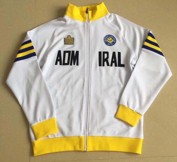 Leeds United 1978 White Retro Training Jacket