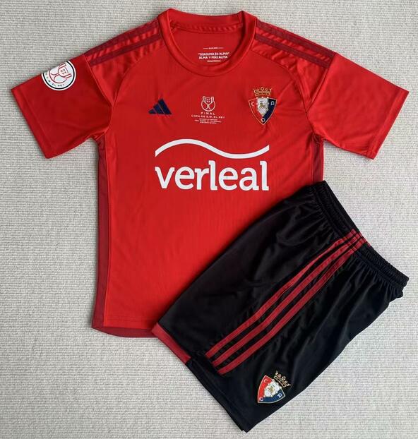CA Osasuna 2023/24 Special Kids King Cup Soccer Kit Children Shirt and Shorts