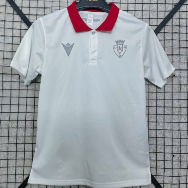 CA Osasuna 2025/26 White Polo Shirt