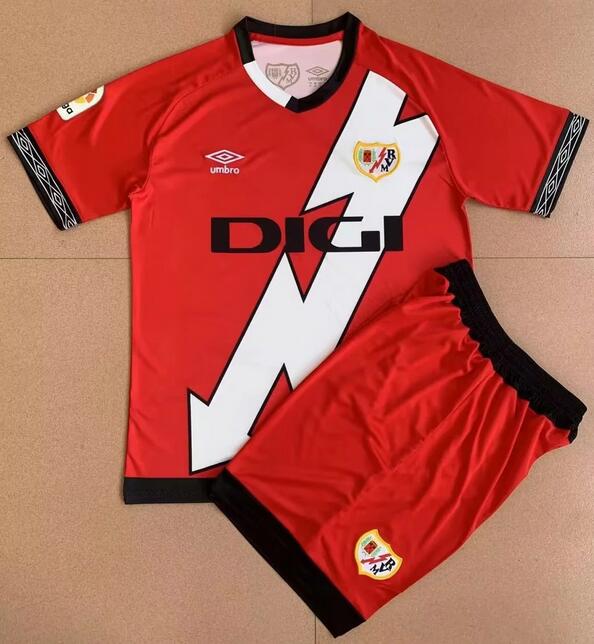Rayo Vallecano 2022/23 Away Kids Soccer Jersey Kit Children Shirt + Shorts