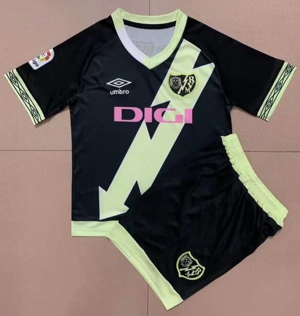 Rayo Vallecano 2022/23 Third Kids Soccer Jersey Kit Children Shirt + Shorts