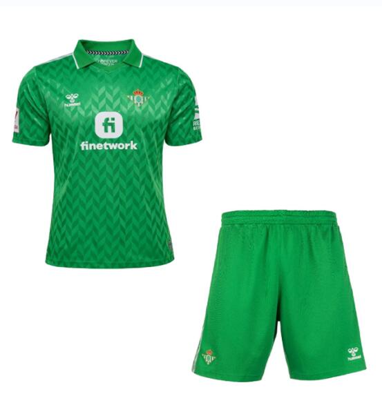 Real Betis 2023/24 Away Kids Soccer Kit Children Shirt + Shorts