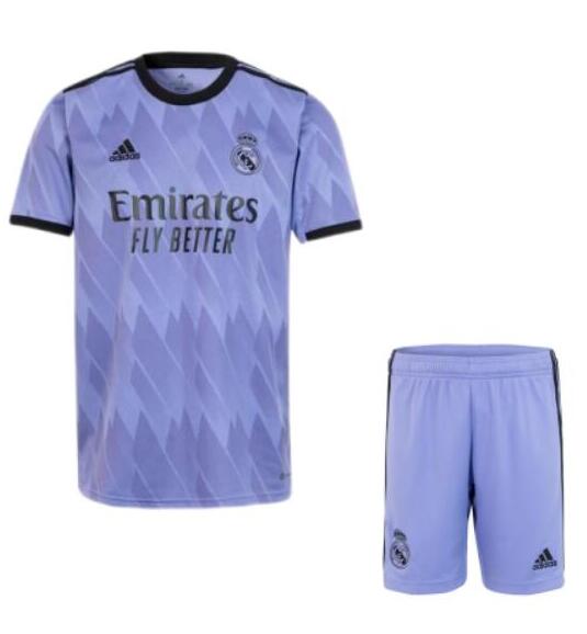 Real Madrid 2022/23 Away Kids Soccer Kits Children Shirt + Shorts