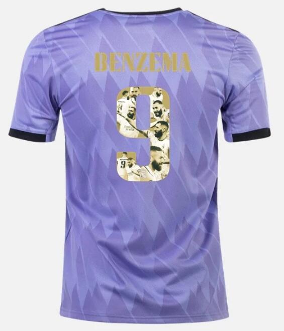 Real Madrid 2022/23 BALLON D'OR Away 9 Benzema Shirt Soccer Jersey