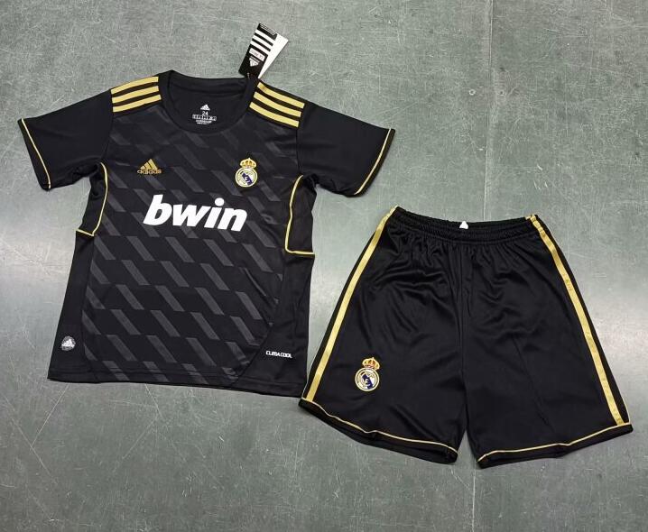 Real Madrid 2011/12 Away Kids Retro Soccer Kits Children Shirt + Shorts