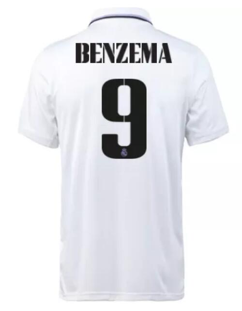 Real Madrid 2022/23 Home 9 Benzema Shirt Soccer Jersey