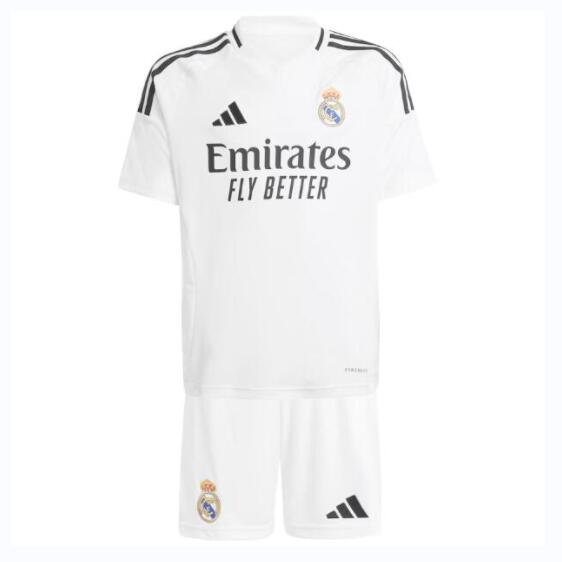 Real Madrid 2024/25 Home Kids Soccer Kits Children Shirt + Shorts