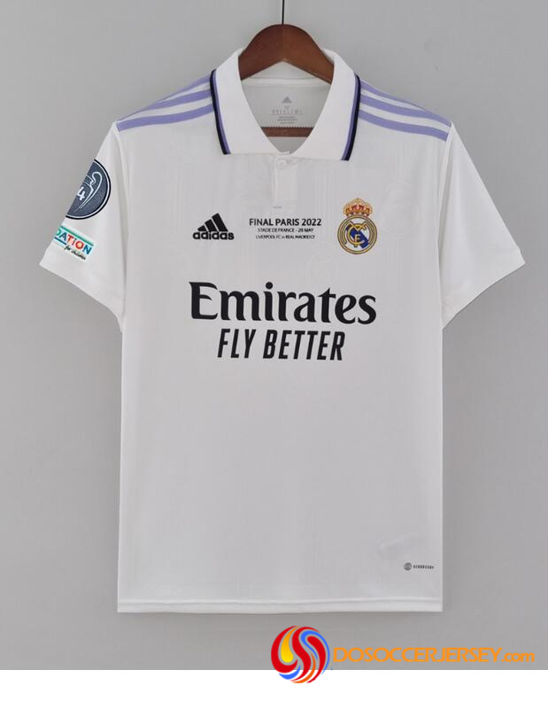 Real Madrid 2022/23 Home UCL Final Game Shirt Soccer Jersey With Patch