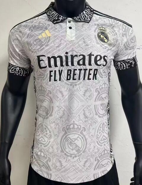 Real Madrid 2023/24 White Polo Match Version Shirt Soccer Jersey