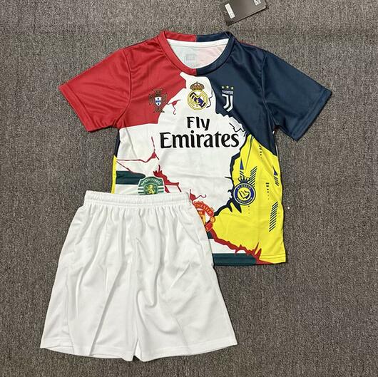 Real Madrid 2025/26 Special Kids Soccer Kits Children Shirt + Shorts