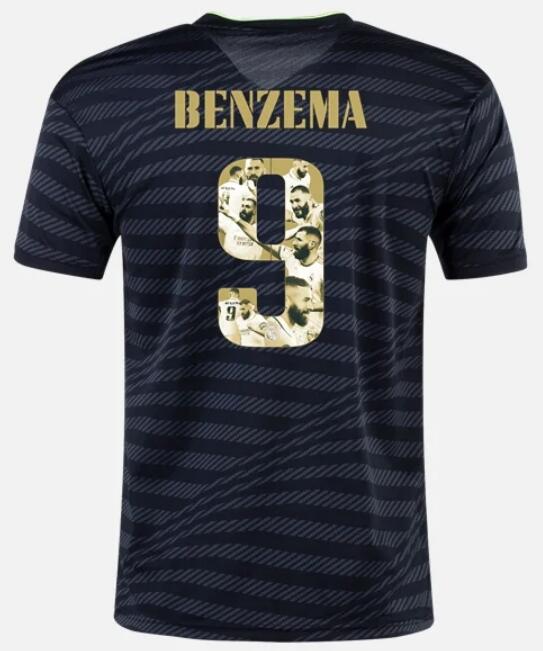 Real Madrid 2022/23 BALLON D'OR Third 9 Benzema Shirt Soccer Jersey