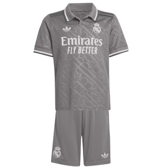 Real Madrid 2024/25 Third Kids Soccer Kits Children Shirt + Shorts