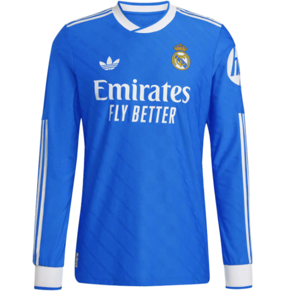 Real Madrid 2025/26 Third Long Sleeved Match Version Shirt Soccer Jersey