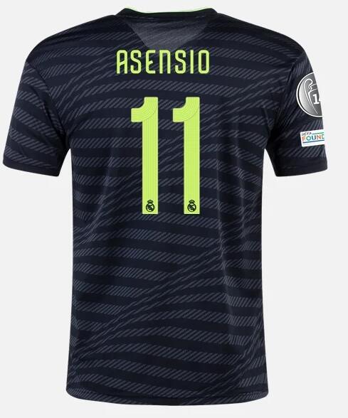 Real Madrid 2022/23 Third 11 MARCO ASENSIO Shirt Soccer Jersey