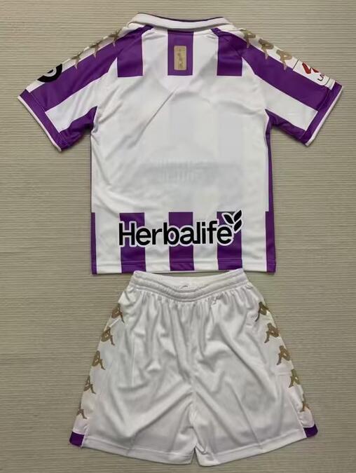 Real Valladolid 2023/24 Home Kids Soccer Kit Children Shirt + Shorts