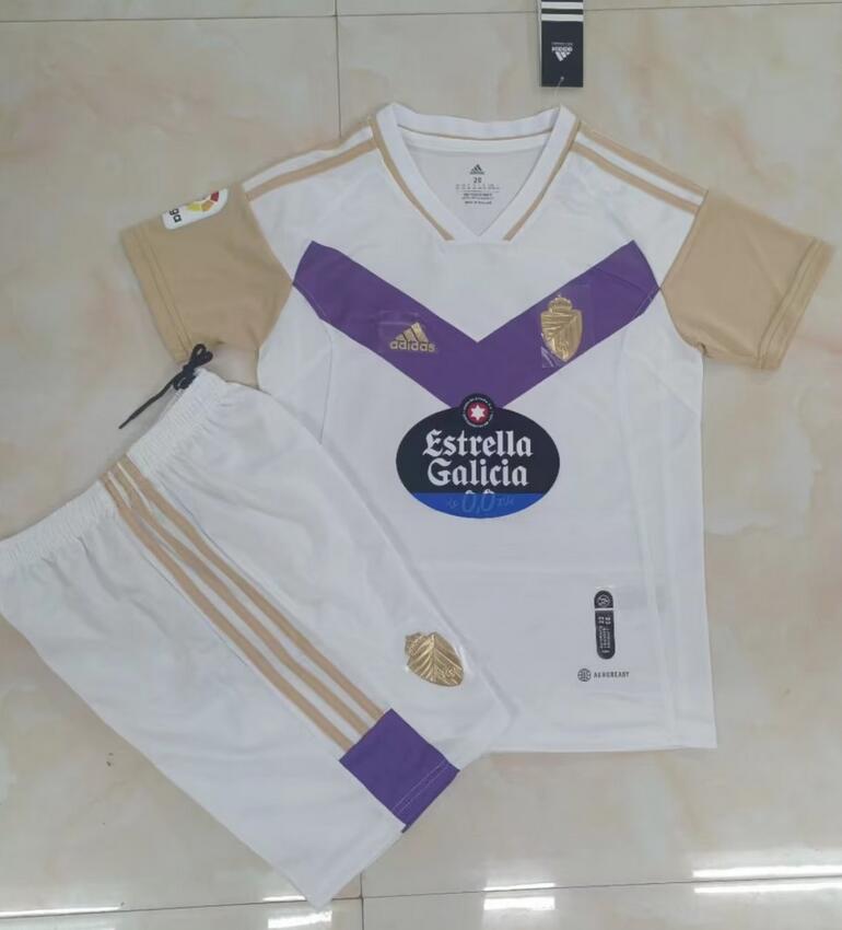 Real Valladolid 2022/23 Third Kids Soccer Jersey Kit Children Shirt + Shorts