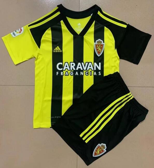 Real Zaragoza 2022/23 Away Kids Soccer Jersey Kit Children Shirt + Shorts