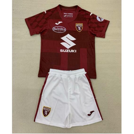 Torino 2024/25 Home Kids Soccer Jersey Kit Children Shirt + Shorts