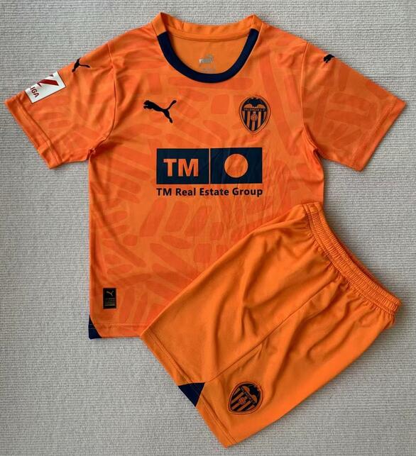 Valencia 2023/24 Third Kids Soccer Jersey Kit Children Shirt + Shorts