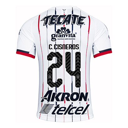 Deportivo Guadalajara Chivas 2018/19 C Cisneros 24 Away Shirt Soccer Jersey