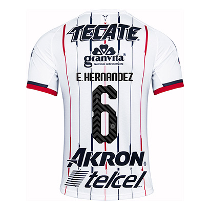 Deportivo Guadalajara Chivas 2018/19 E Hernandez 6 Away Shirt Soccer Jersey