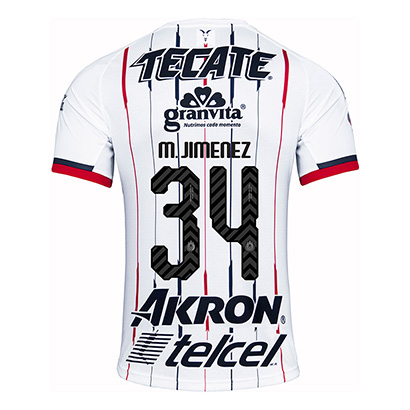 Deportivo Guadalajara Chivas 2018/19 M Jimenez 34 Away Shirt Soccer Jersey