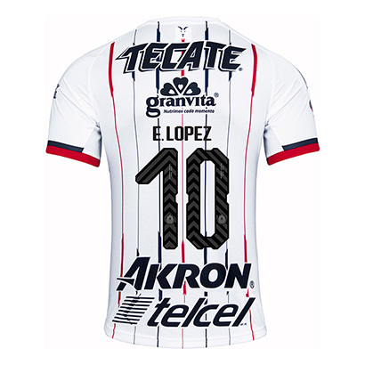 Deportivo Guadalajara Chivas 2018/19 E. LOPEZ 10 Away Shirt Soccer Jersey
