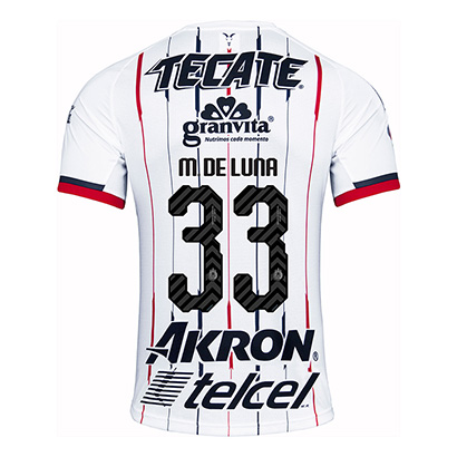 Deportivo Guadalajara Chivas 2018/19 M DE Luna 33 Away Shirt Soccer Jersey