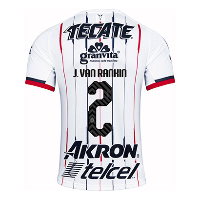 Deportivo Guadalajara Chivas 2018/19 J Van Rankin 2 Away Shirt Soccer Jersey