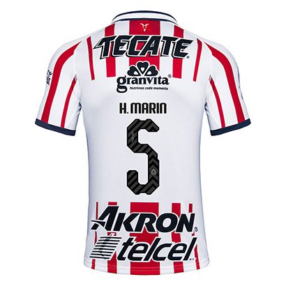 Deportivo Guadalajara Chivas 2018/19 H Marin 5 Home Shirt Soccer Jersey