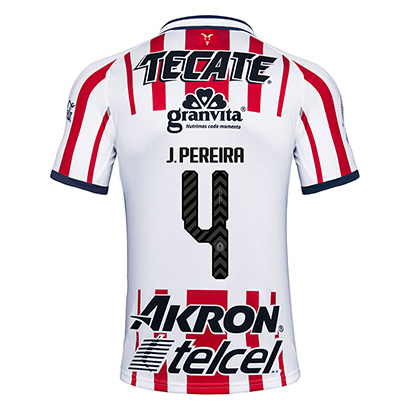 Deportivo Guadalajara Chivas 2018/19 J Pereira 4 Home Shirt Soccer Jersey