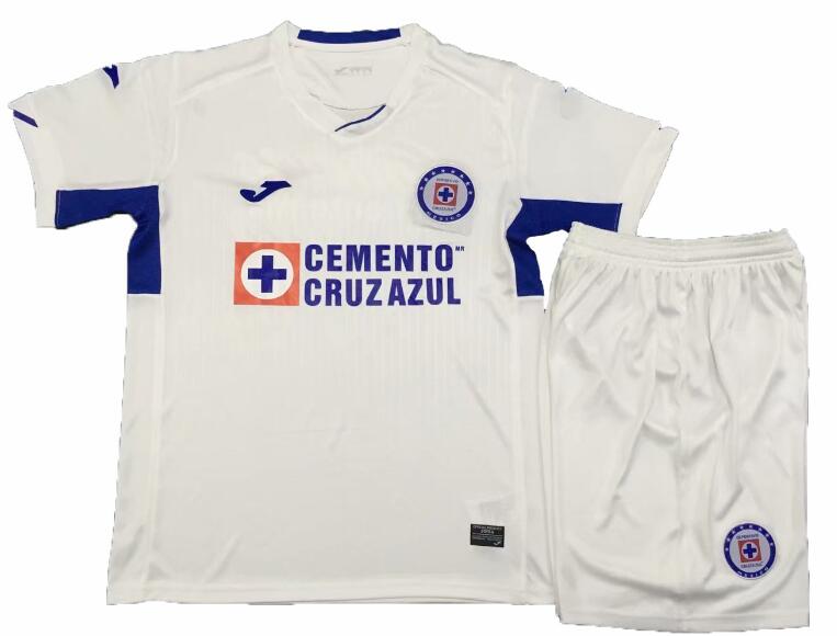 Kids Cruz Azul 2019/2020 Away Soccer Jersey Kits (Shirt+Shorts)