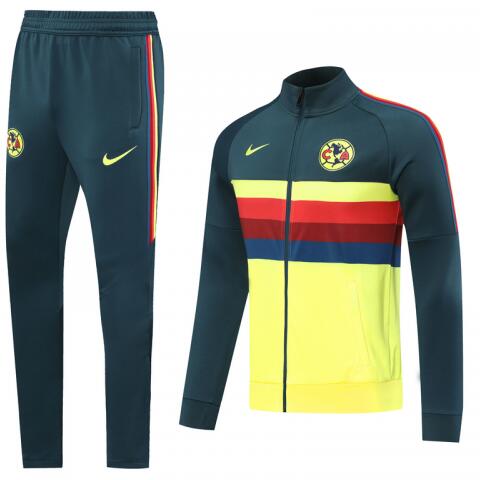 Club America 2020/21 Green Yellow Training Suits (Jacket+Trousers)