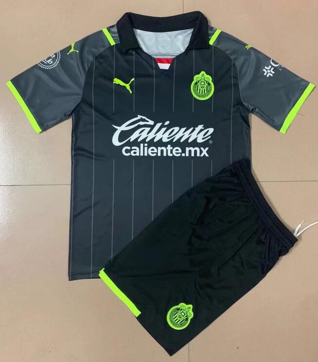 Chivas 2021/22 Away Kids Soccer Jersey Kit Children Shirt And Shorts